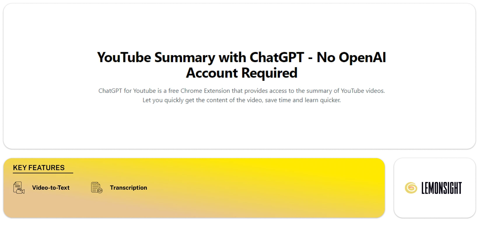 ChatGPT for YouTube Feature Image
