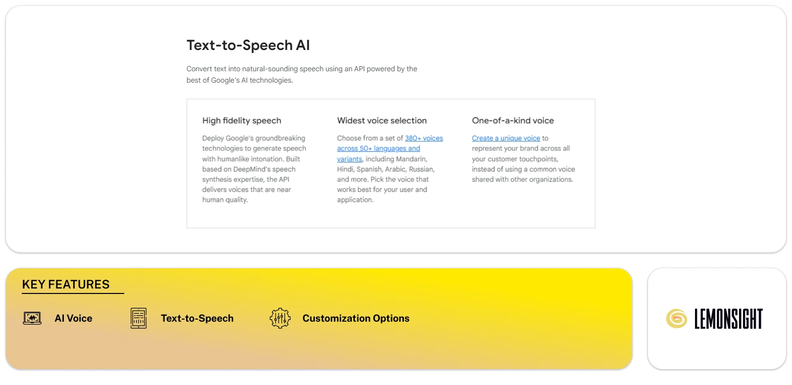 Google Cloud Text to Speech Feature Image