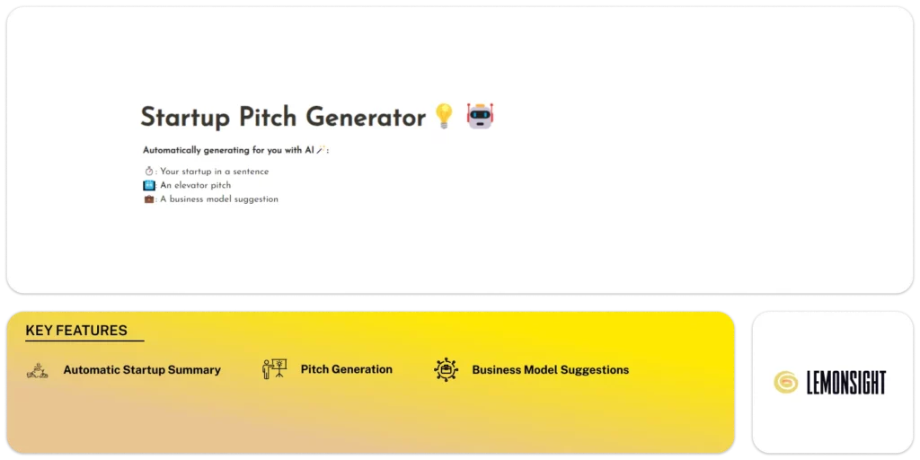 Startup Pitch Generator Feature Image
