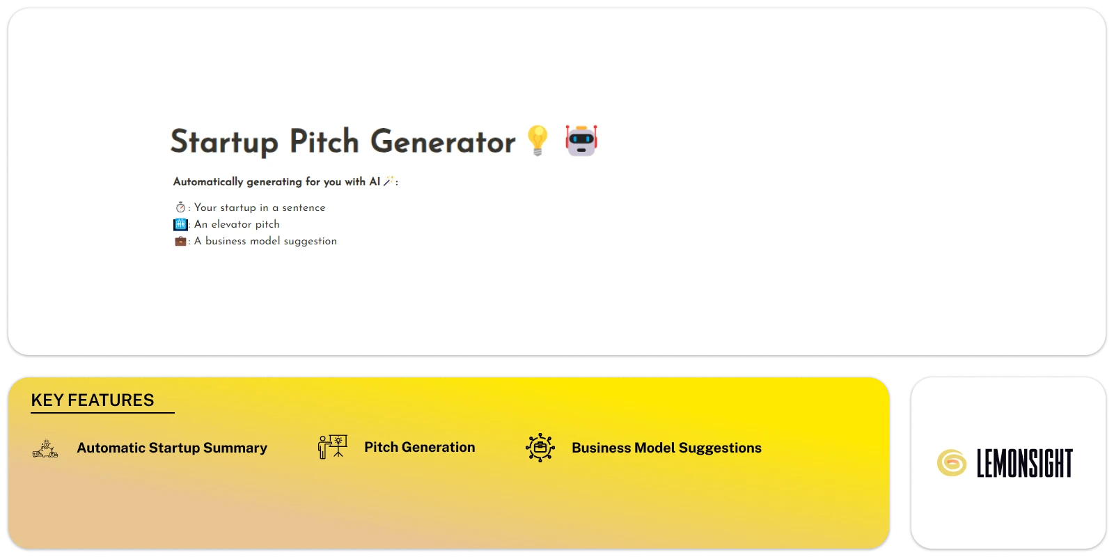 Startup Pitch Generator Feature Image
