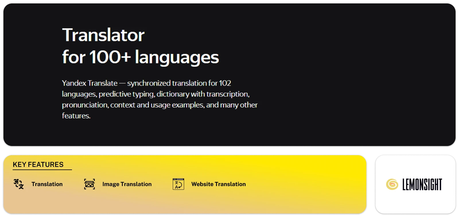 Yandex Translate Feature Image