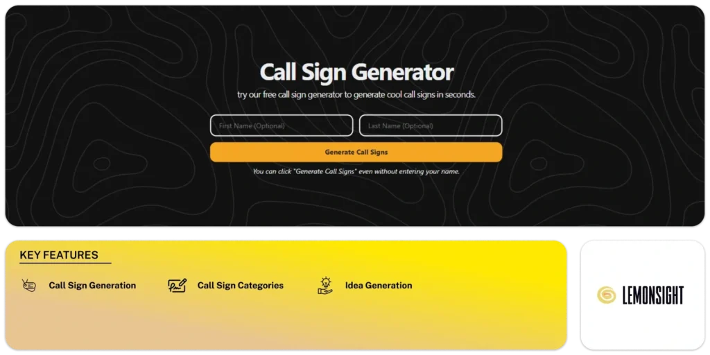 Call Sign Generator Feature Image