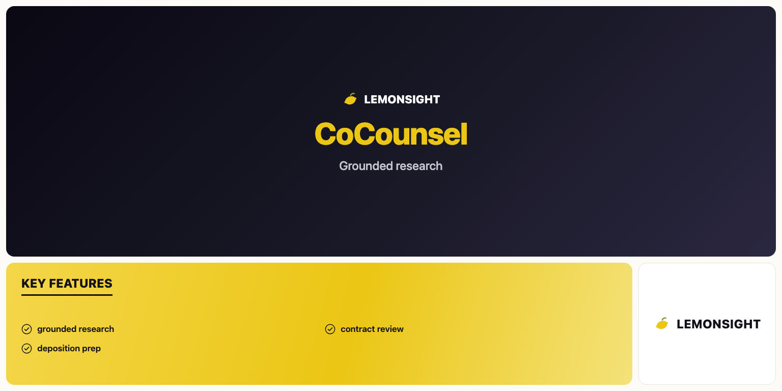 CoCounsel reviewed by LemonSight